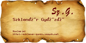 Szklenár Győző névjegykártya