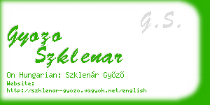 gyozo szklenar business card